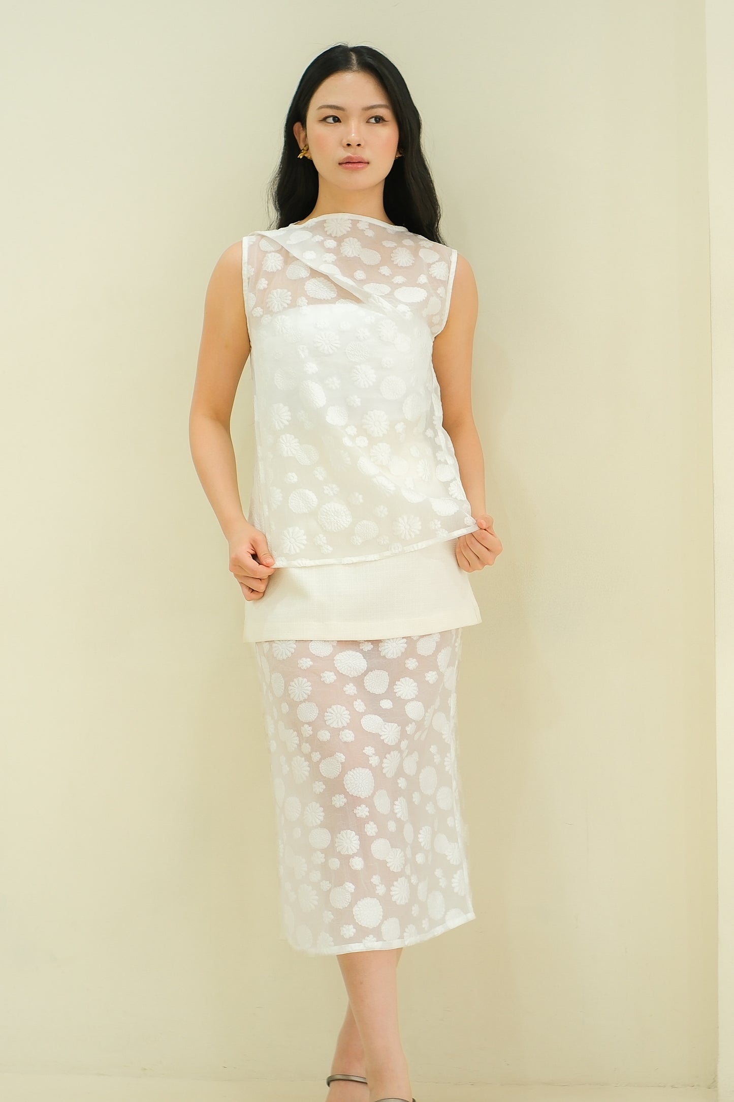Reef Coral Organza Top