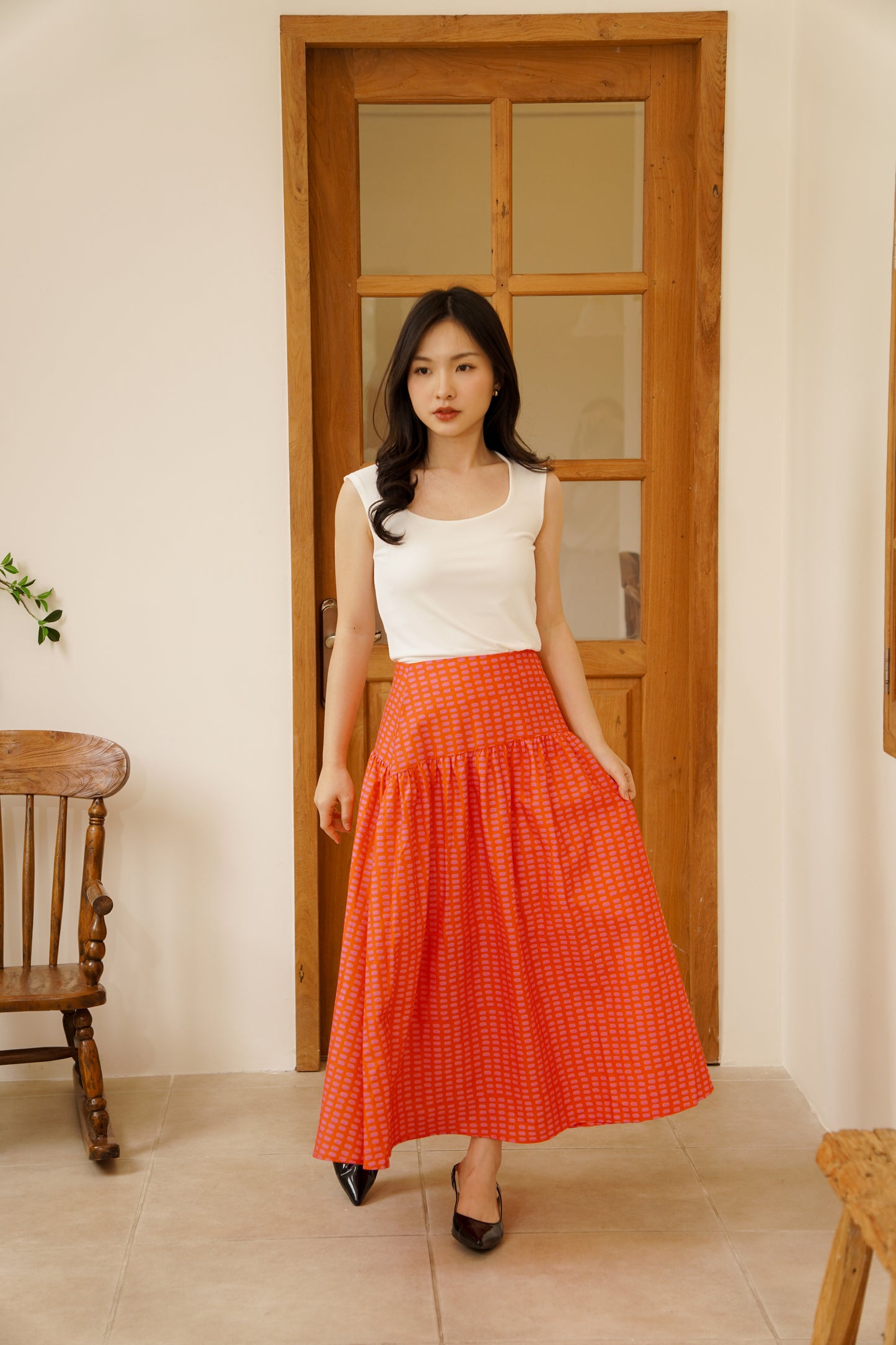 Xia Skirt Coral Red (PRE-ORDER)