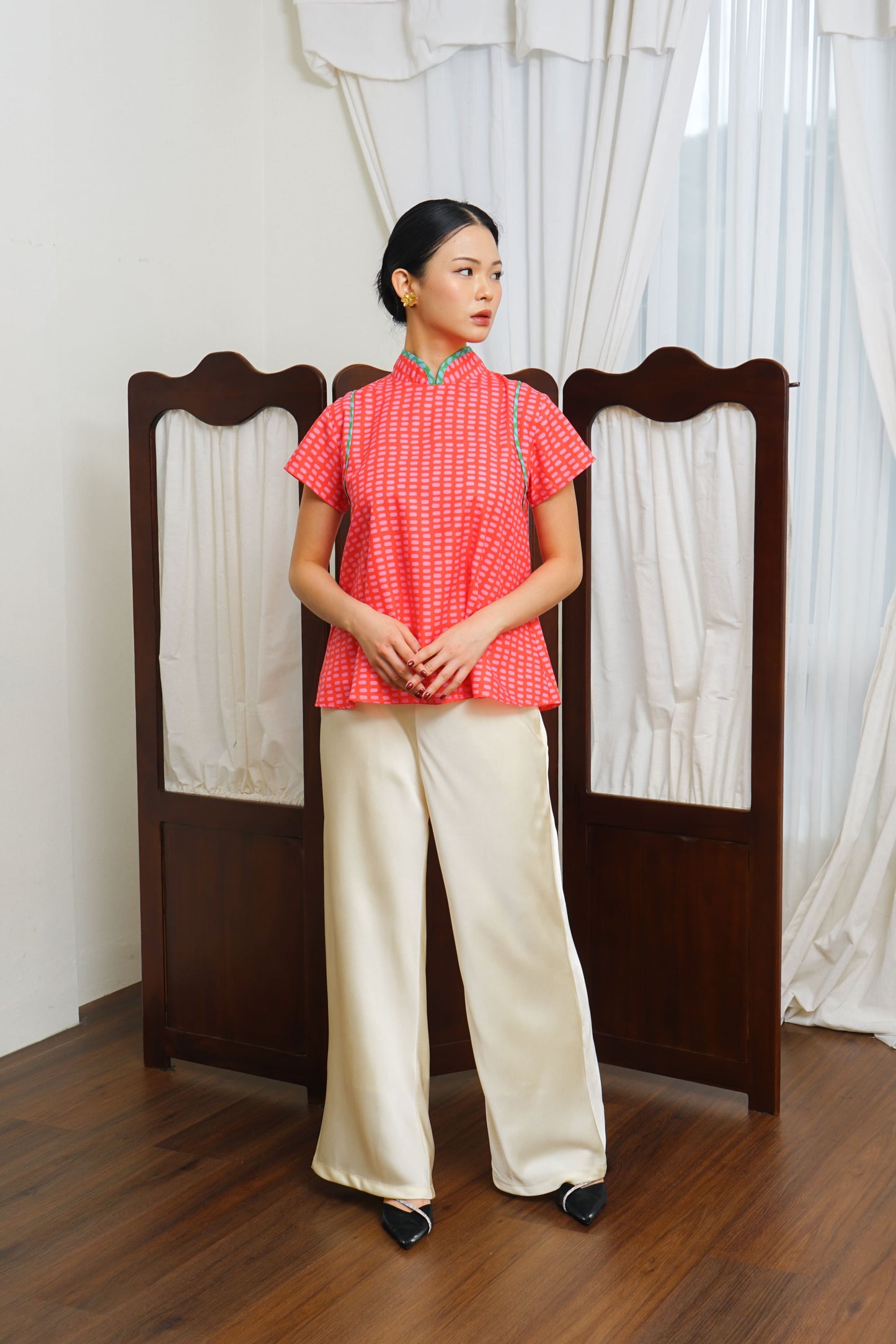 Nuan Qipao Coral Red (PRE-ORDER)