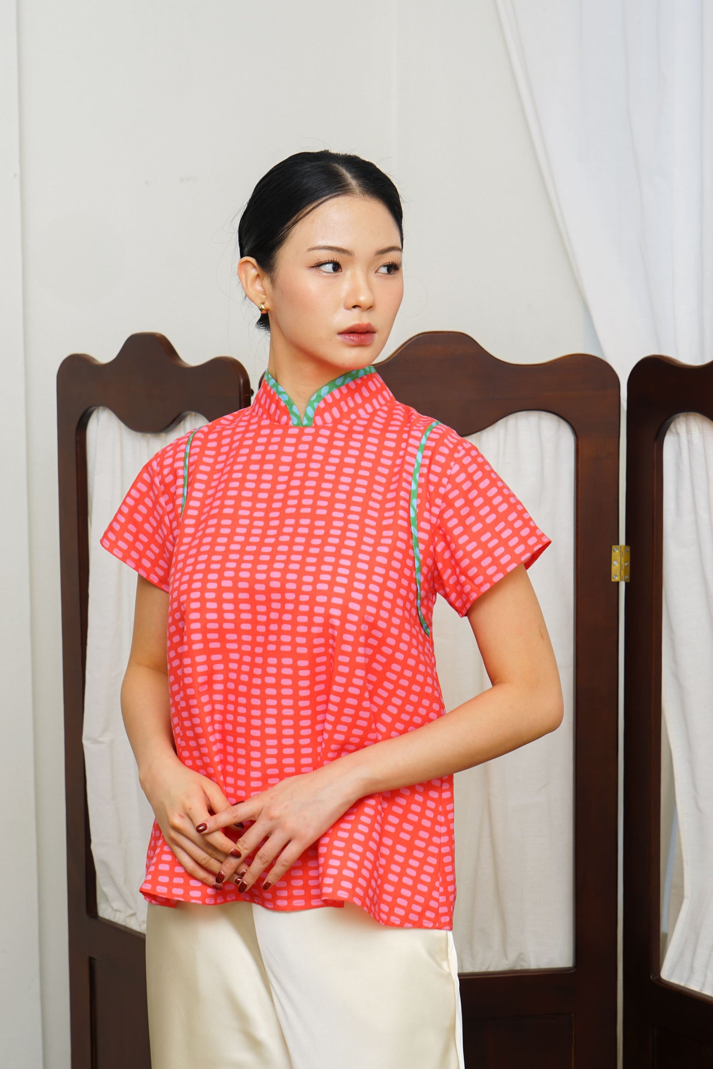 Nuan Qipao Coral Red (PRE-ORDER)