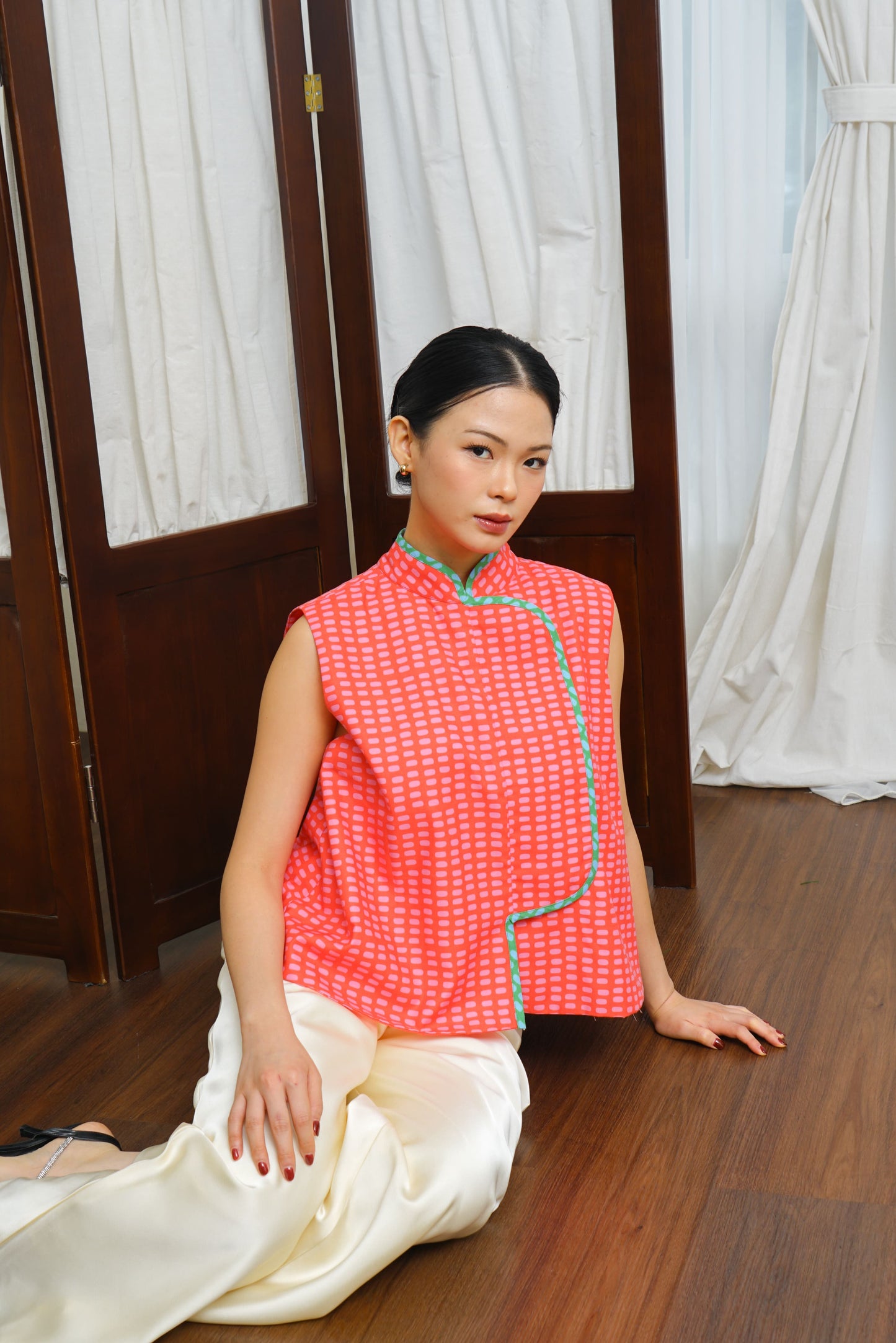 Rui Qipao Coral Red (PRE-ORDER)