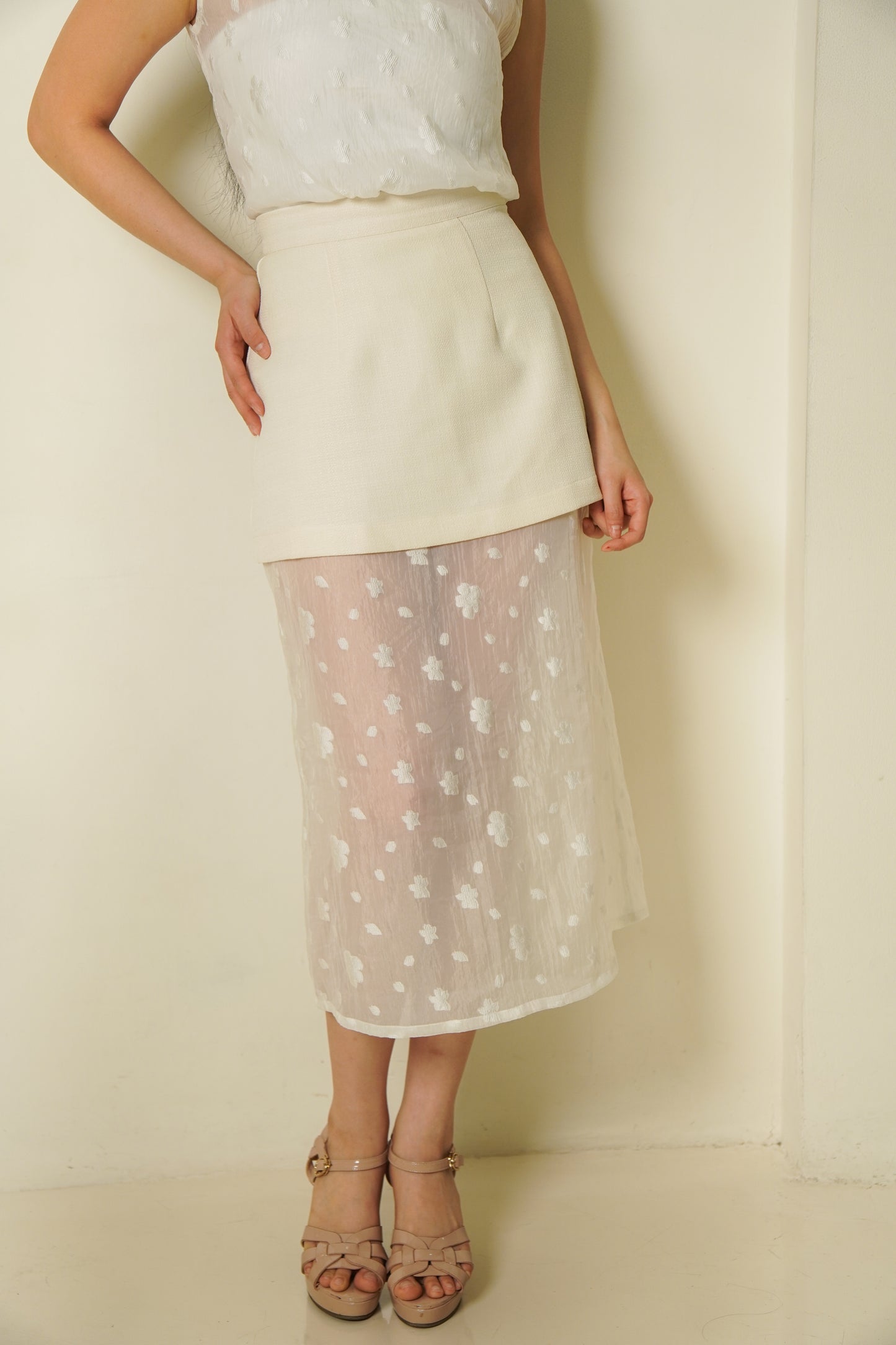 Reef Daisy Tweed Organza skirt