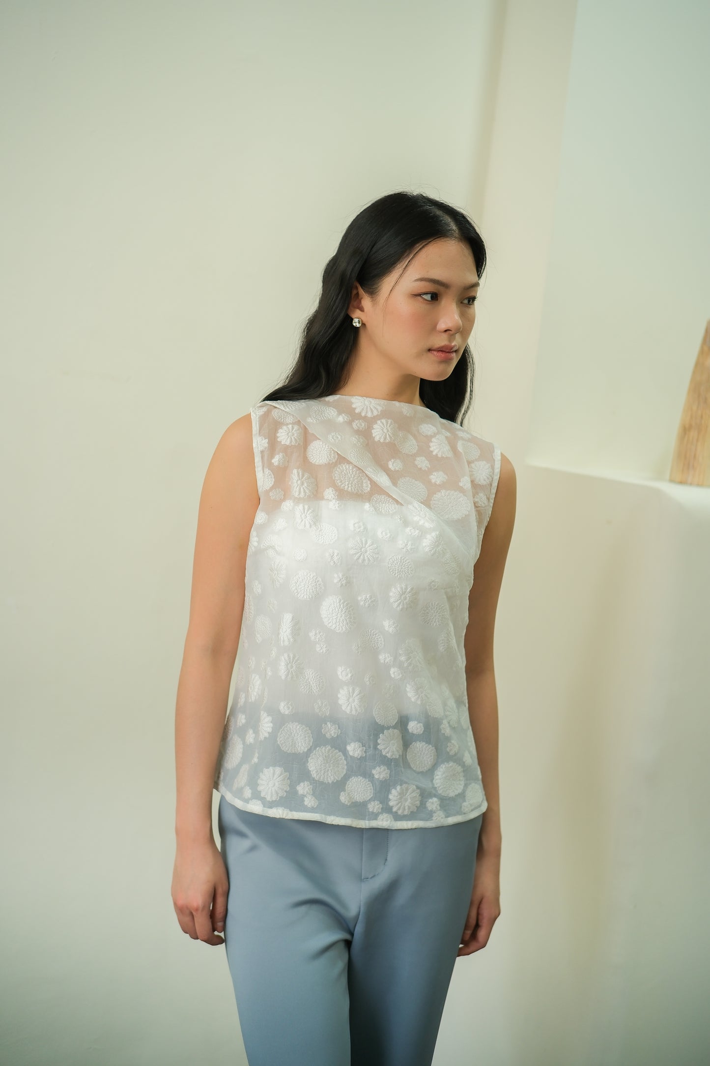 Reef Coral Organza Top
