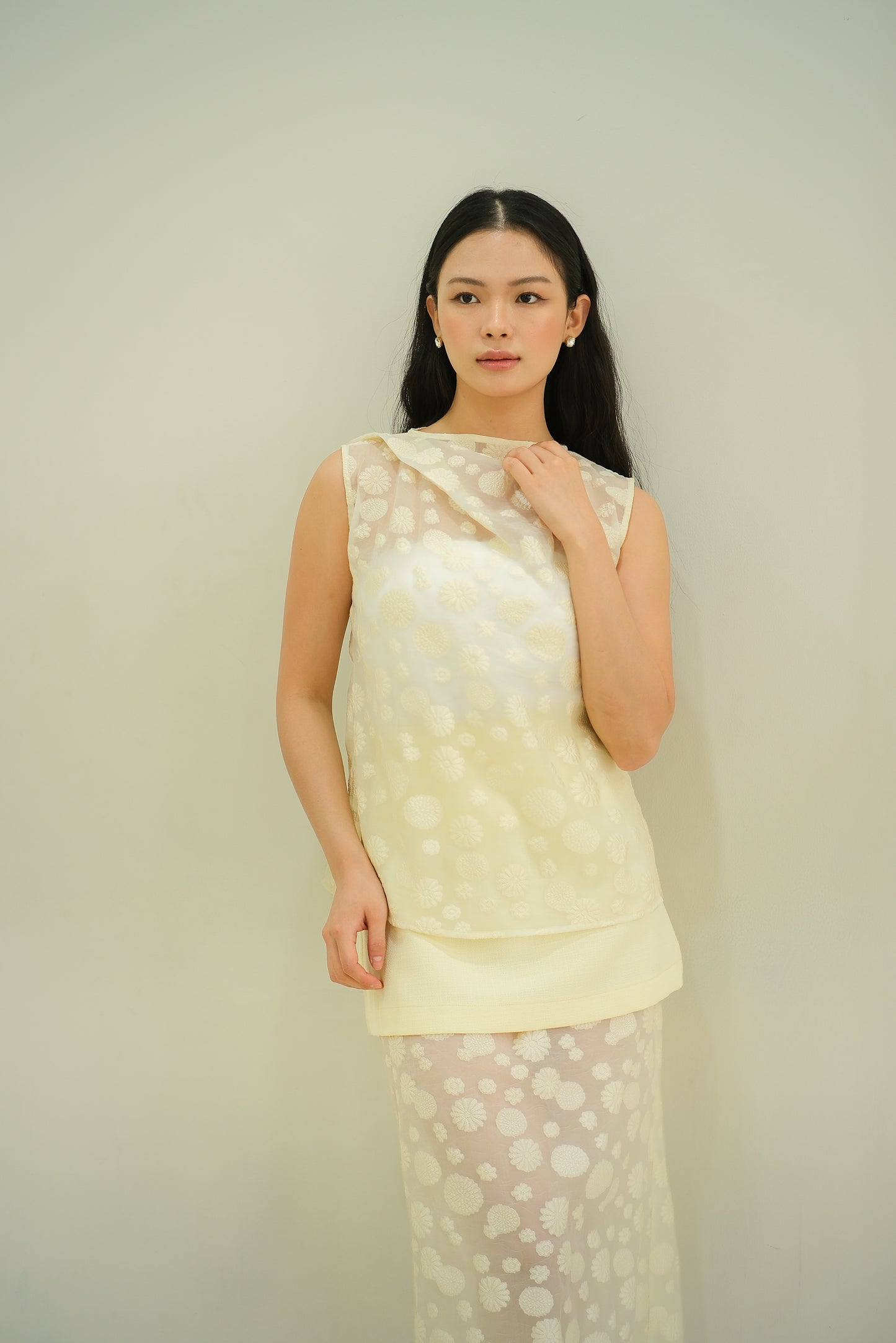 Reef Coral Organza Top
