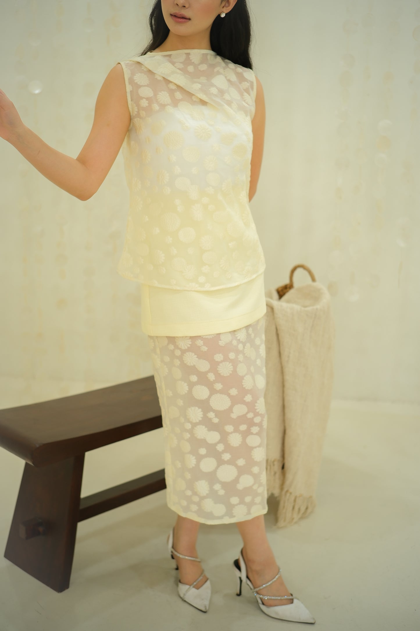 Reef Coral Organza Top